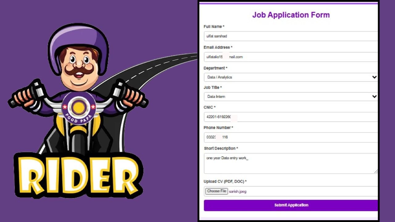 How to Fill Food Papa Registration Form